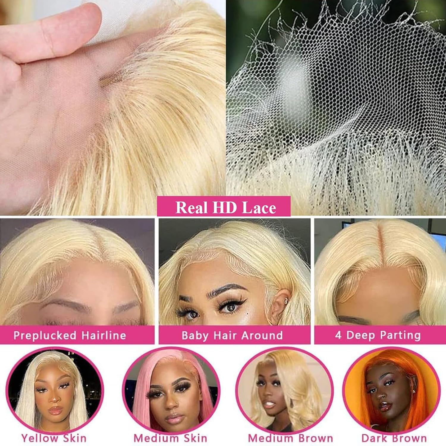 Thumbnail 4 de PUHPUH 30 Inch 613 Lace Front Wig