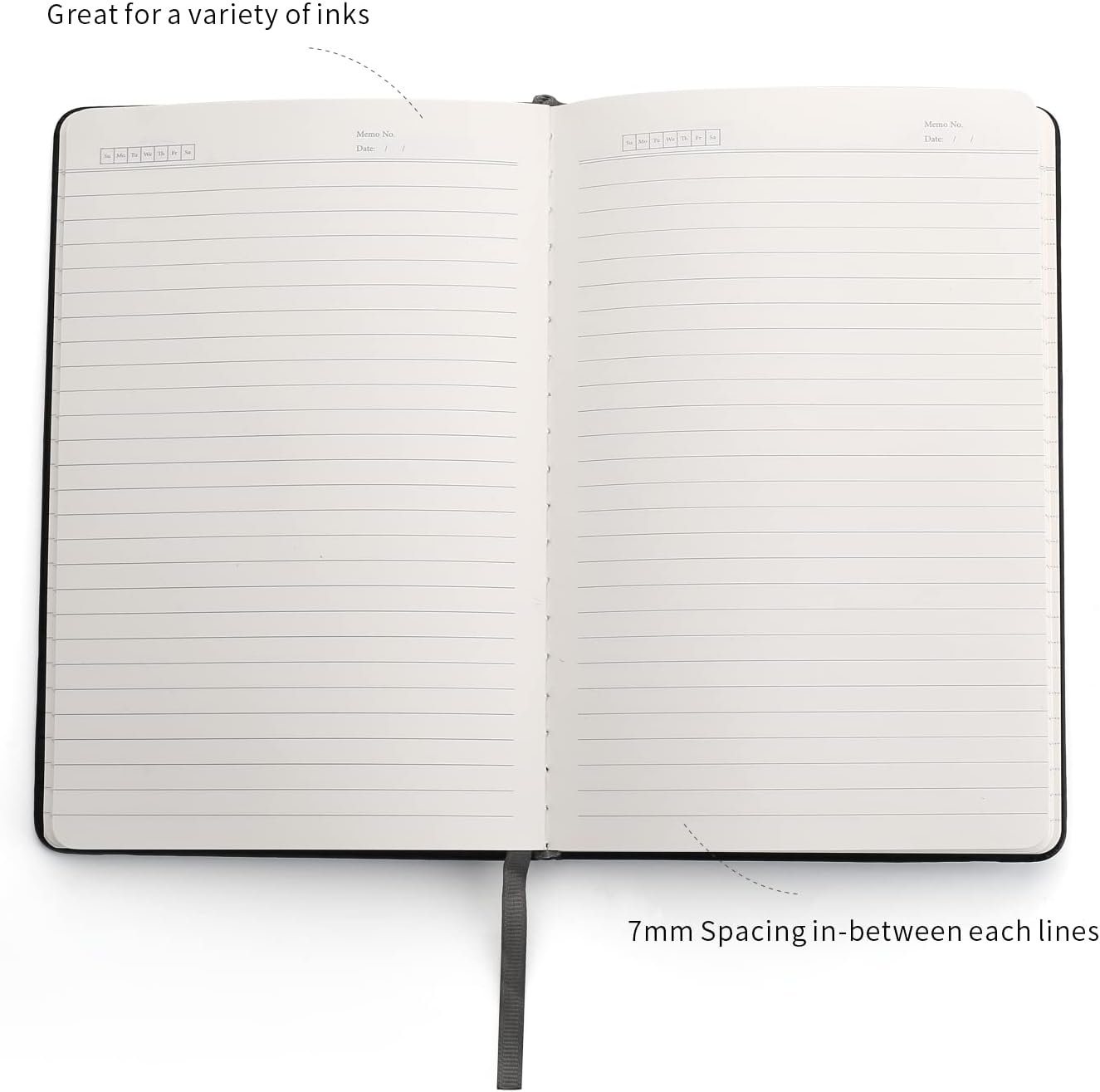 Thumbnail 4 de Deziliao D0005 Hardcover Notebook, A5, 100 gsm Ruled Paper, Black
