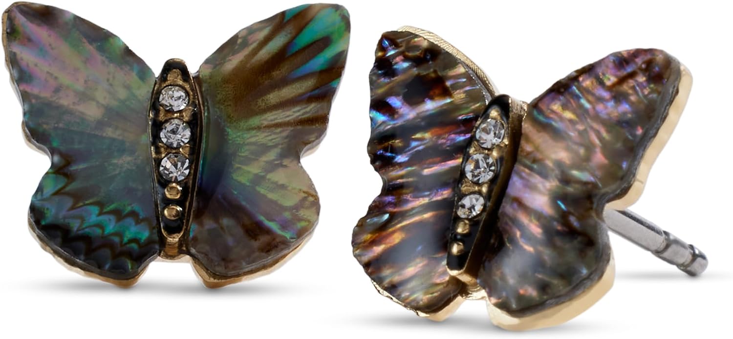 Detalle de Fossil Damen-Ohrringe aus goldfarbenem Edelstahl mit Pfosten-/Bolzenverschluss