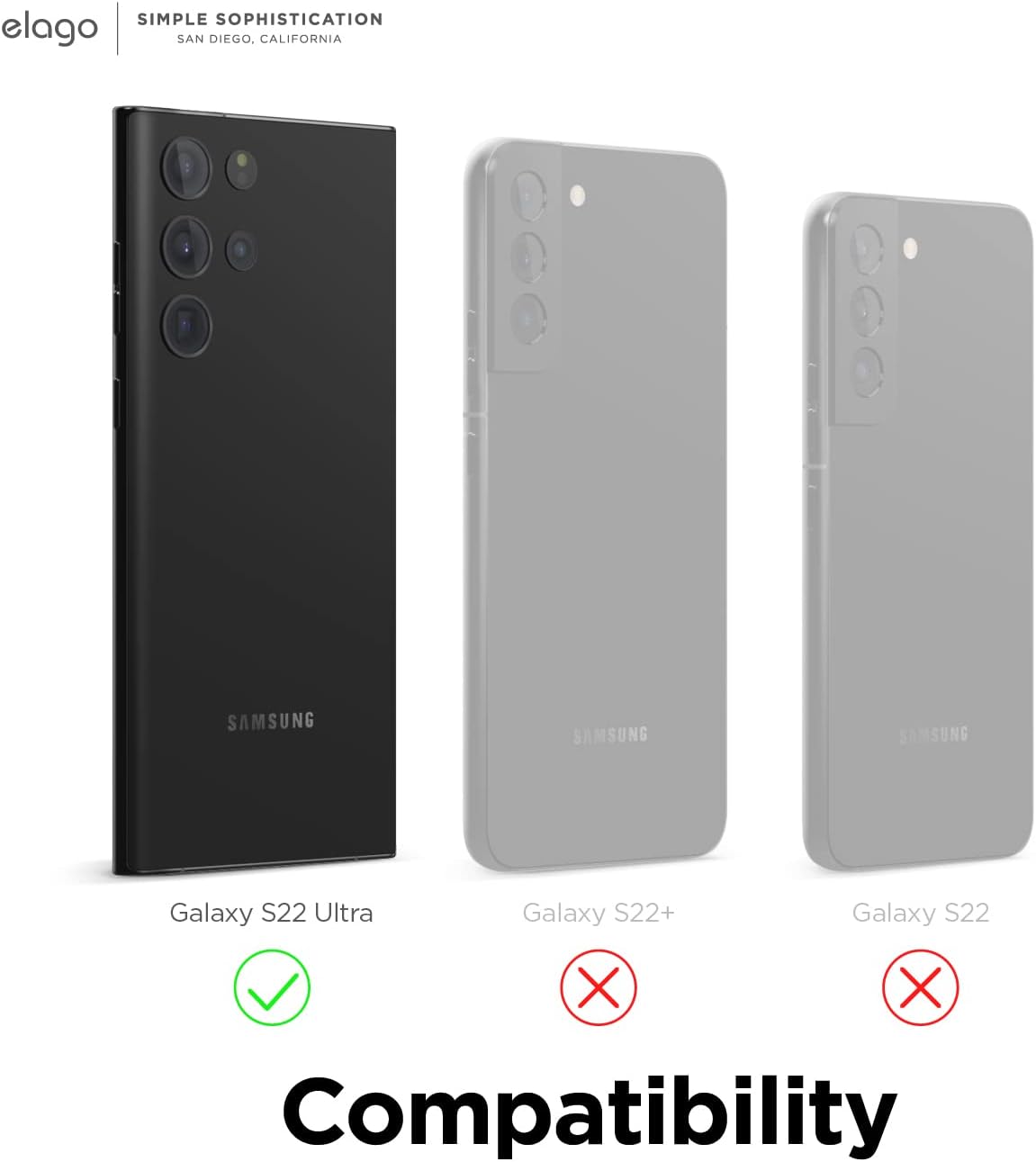 Thumbnail 1 de elago Armour Case for Samsung Galaxy S22 Ultra (6.8") – rugged TPU shockproof cover, black carbon-fibre texture