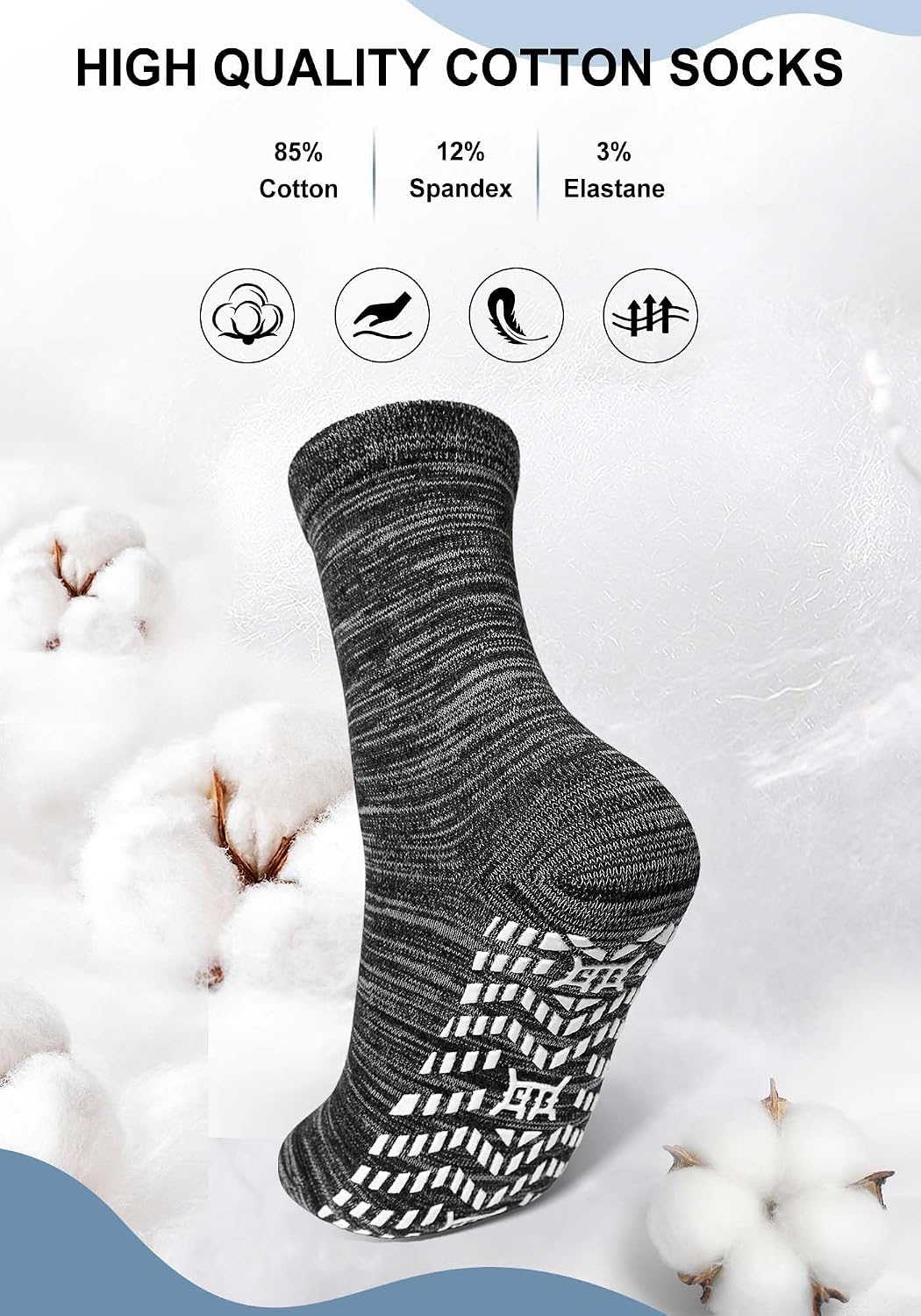 Thumbnail 4 de ZAKASA Non-slip Mens Slipper Socks UK 9-11