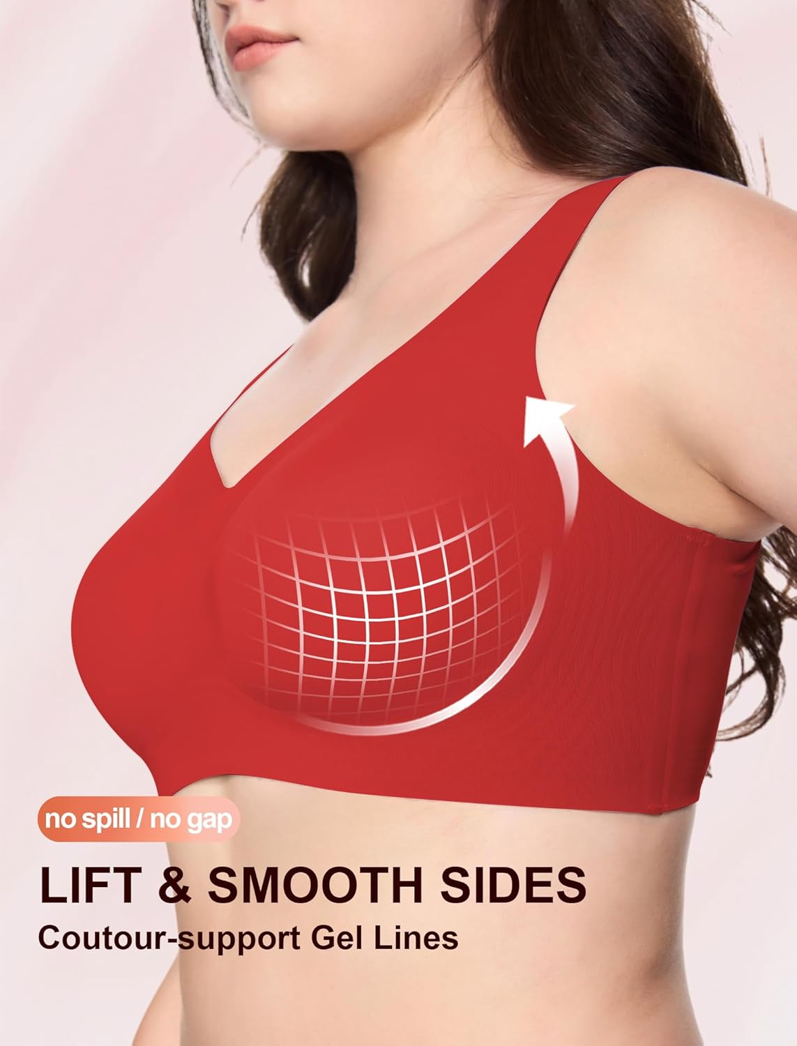 Thumbnail 2 de Soft Intention Jelly Wireless Bra: Seamless Push Up Full Coverage for Everyday Comfort
