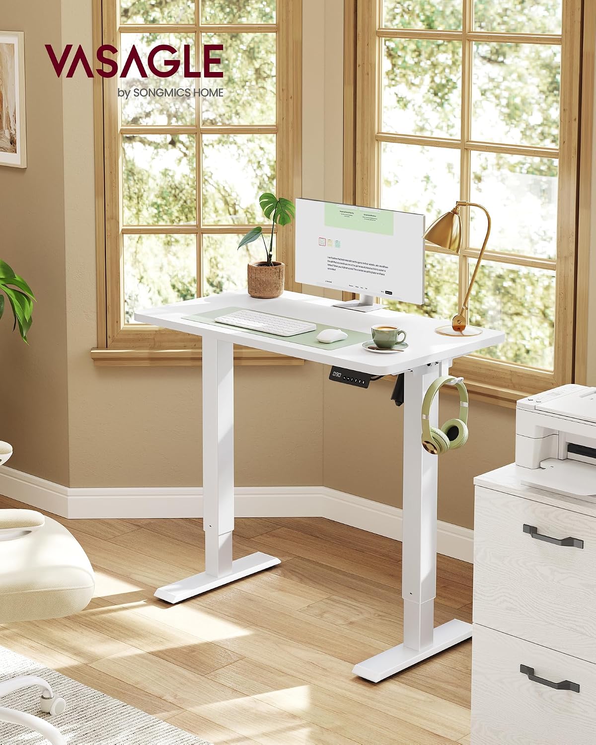 Detalle 2 de VASAGLE Balok LSD308WZ01 Electric Standing Desk, 80 x 50 cm, 4 Presets