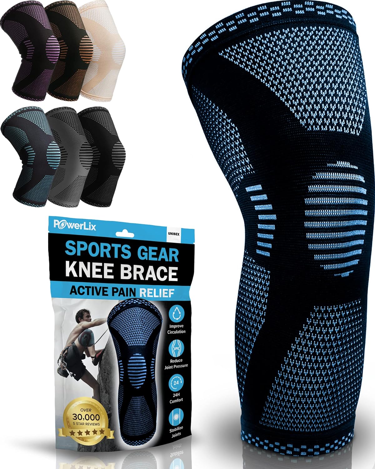 Thumbnail 6 de POWERLIX Knee Compression Sleeve XL