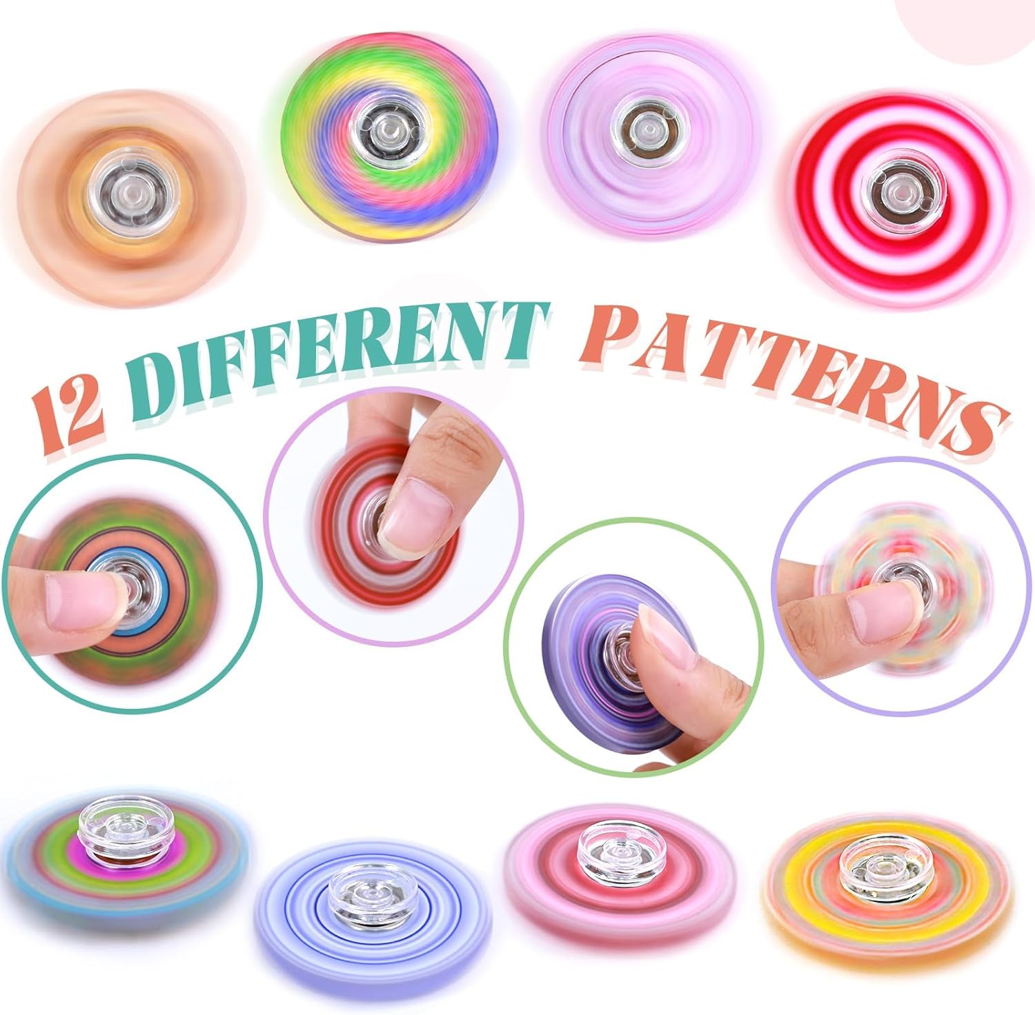 Detalle de 30 PCS Kids Fidget Spinner Party Bag Fillers – Mini Sensory Spinner Fidget Toys for Classroom Rewards