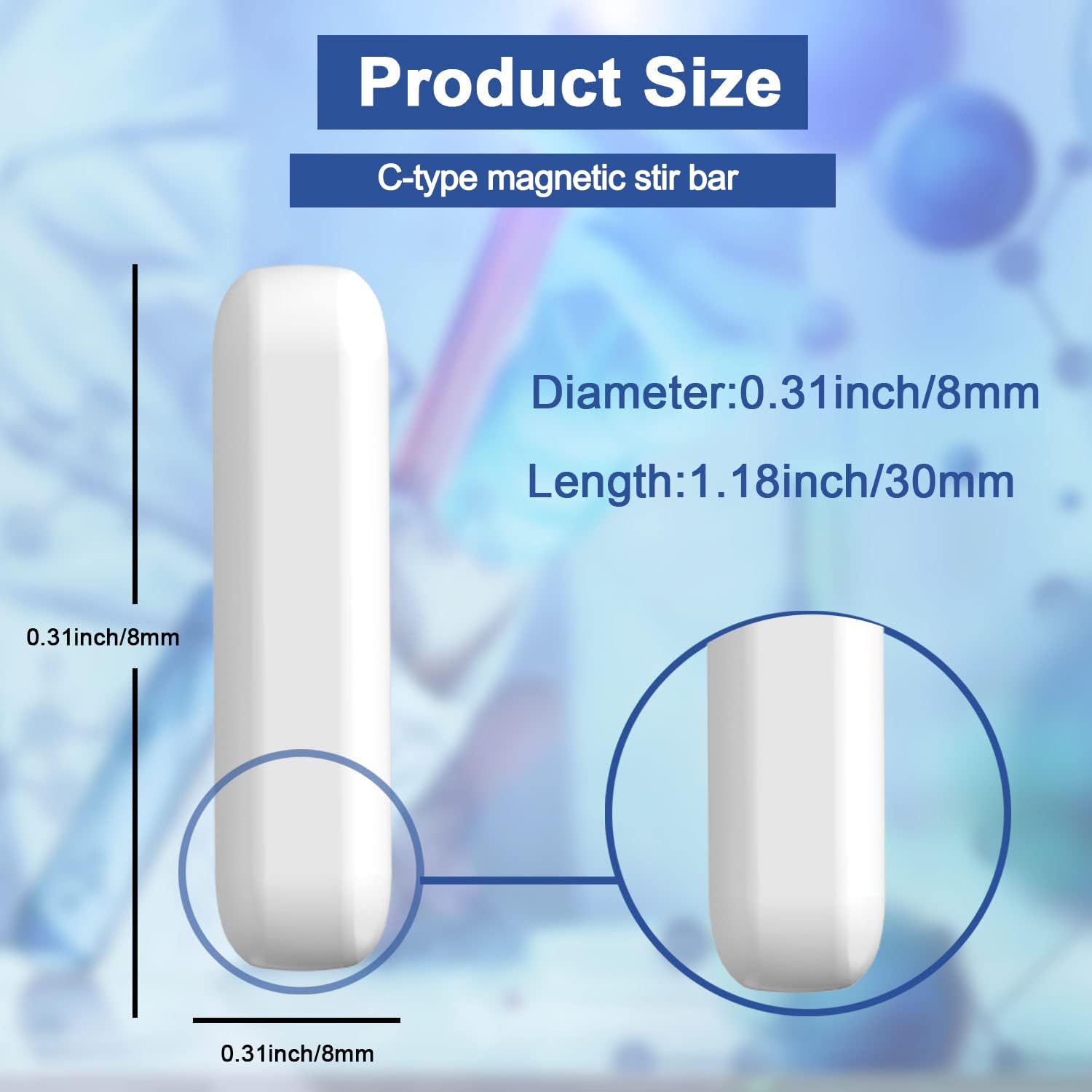 Detalle 2 de Magnetic Stir Bars, 30 mm