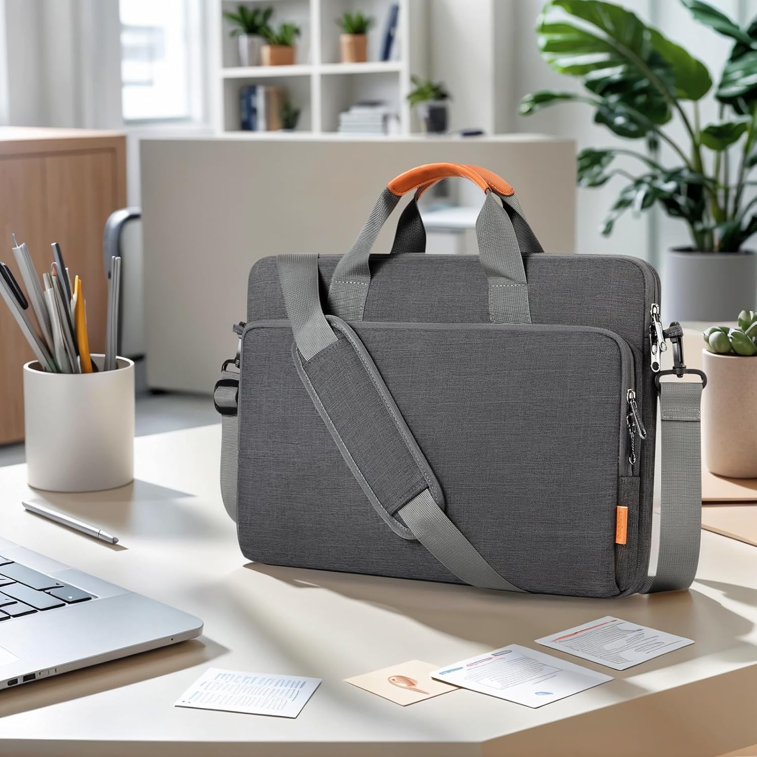 Thumbnail 6 de bagasin 15.6–17.3 inch laptop shoulder bag (air-cushion edges, water-repellent toploader)