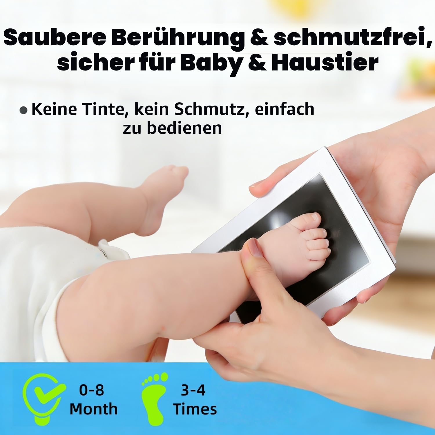 Detalle 1 de Zemiu XL Baby Abdruck Set 12,5x8 cm