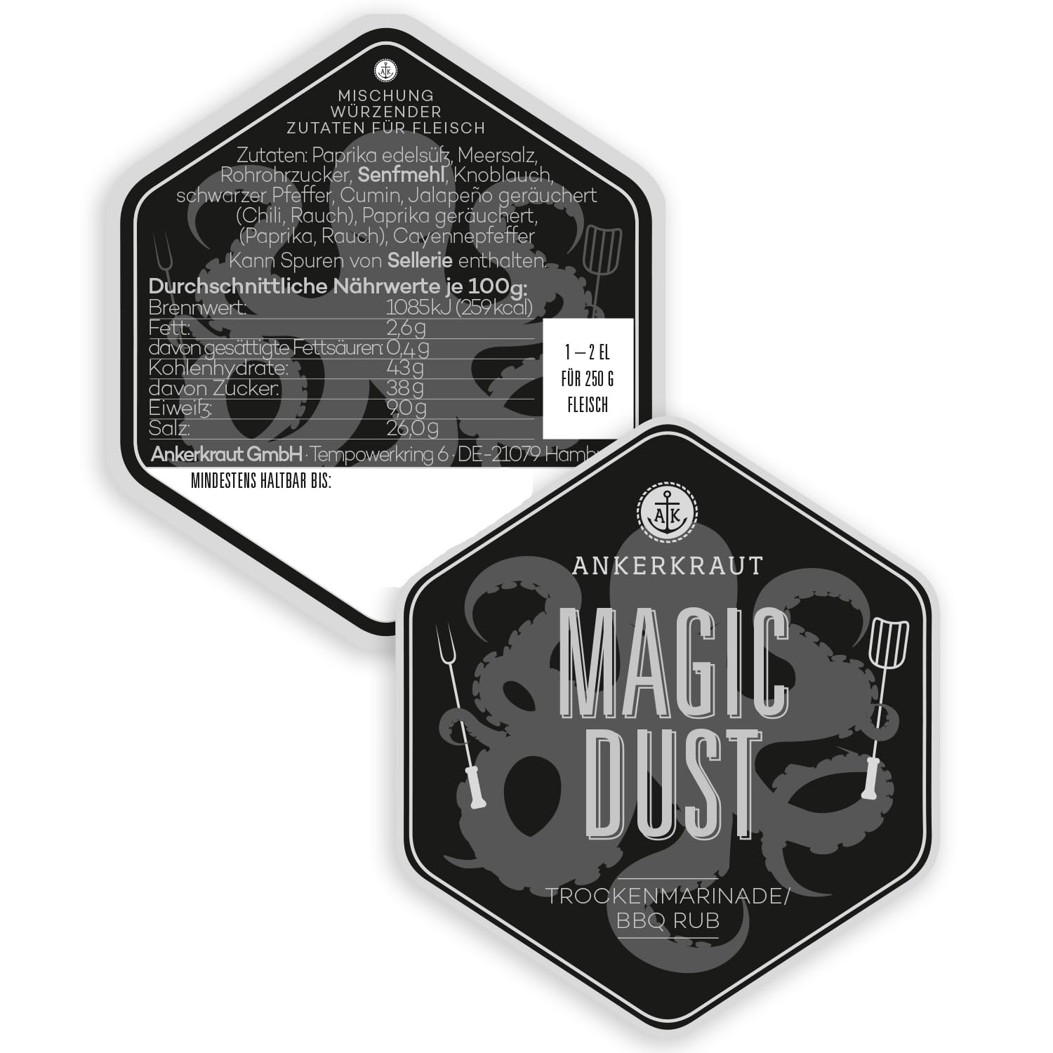 Detalle de Ankerkraut Magic Dust – BBQ Rub und Marinade für Fleisch, allzweckgewürz mit geräuchertem Paprika