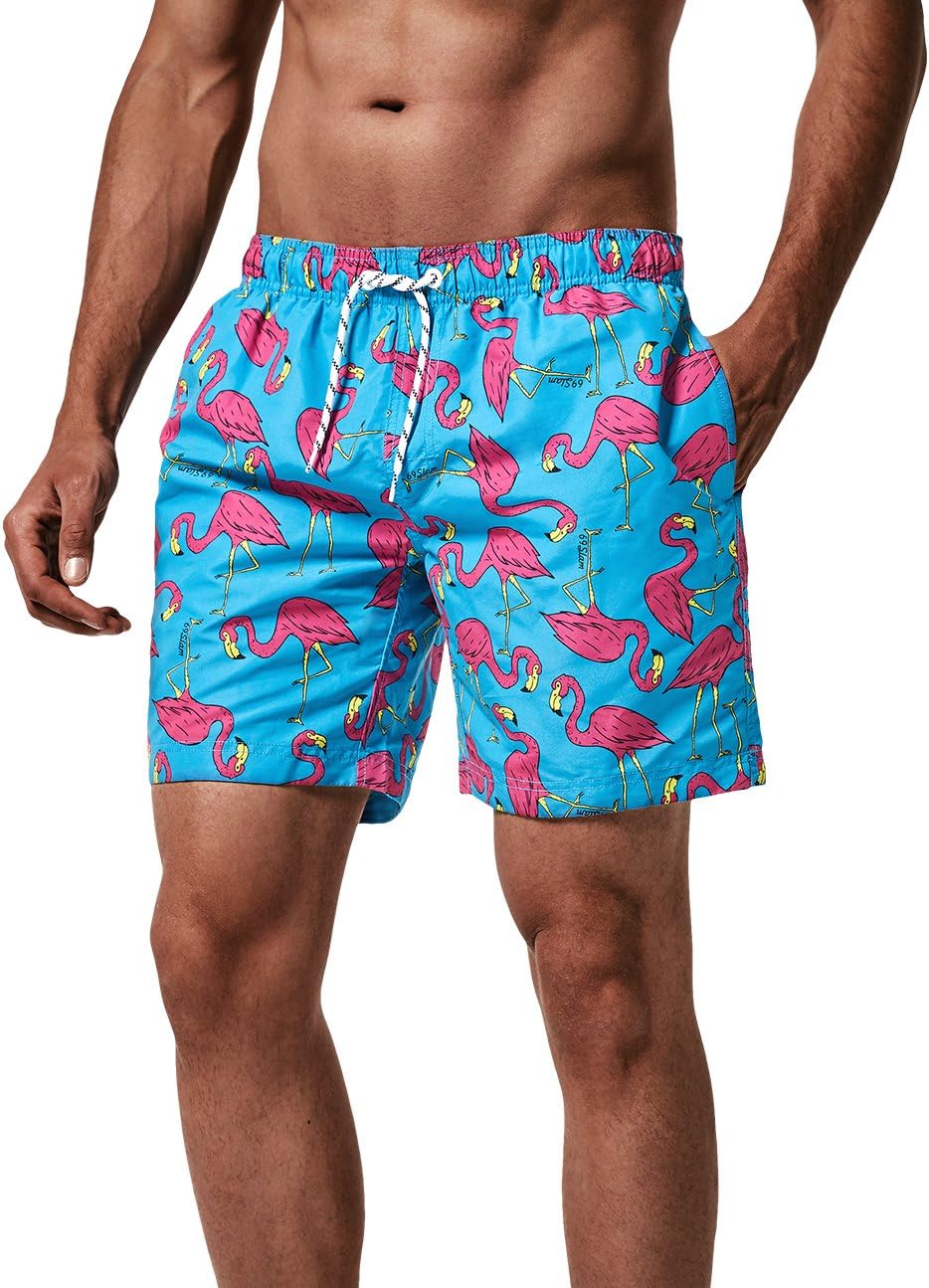 Detalle de MaaMgic men’s quick-dry swimming shorts with mesh lining and drawstring waist