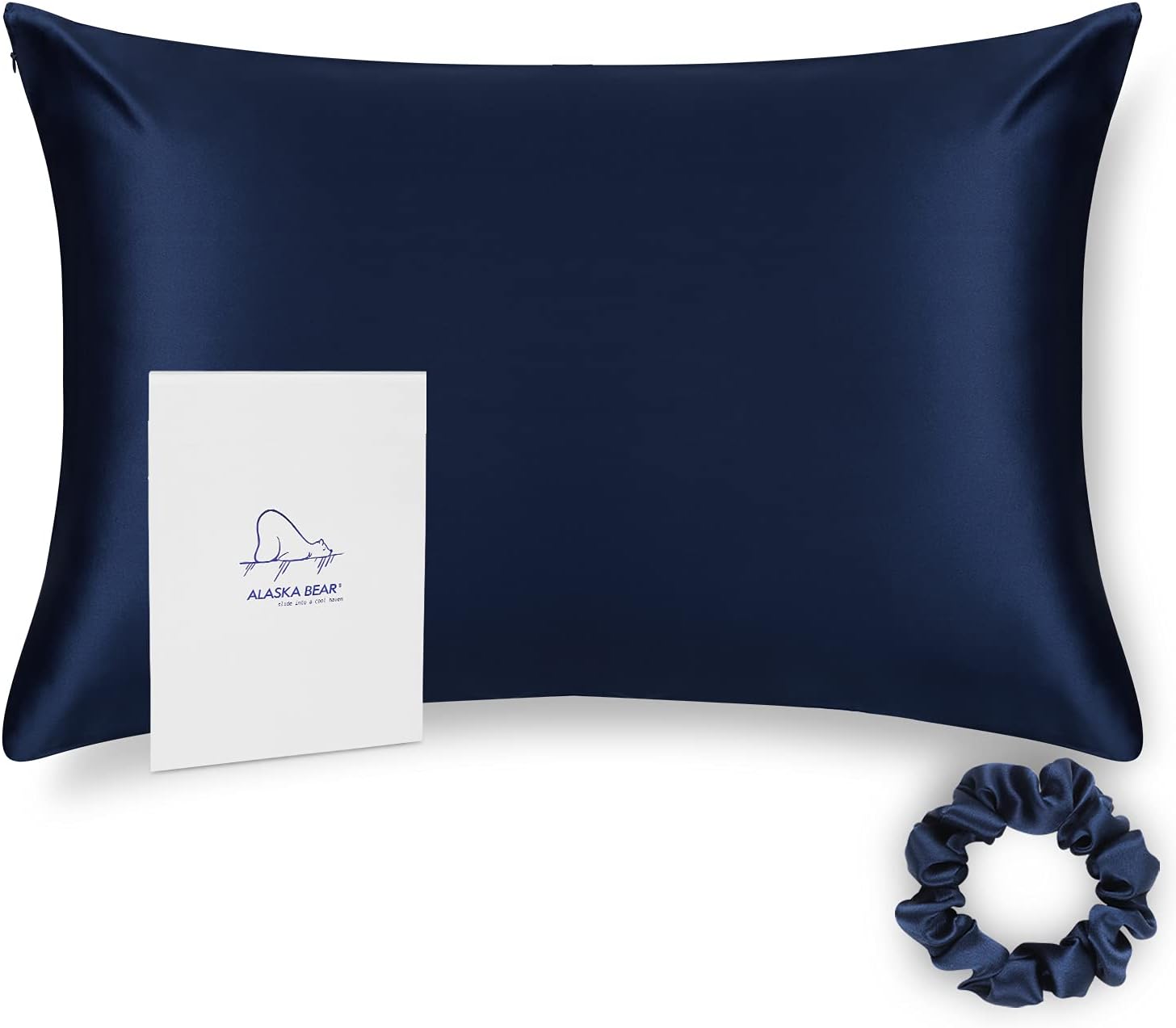 Thumbnail 5 de ALASKA BEAR Natural Silk Pillowcase: Hypoallergenic Mulberry Silk, 19 Momme, Dark Purple (50x75 cm) with Hidden Zipper