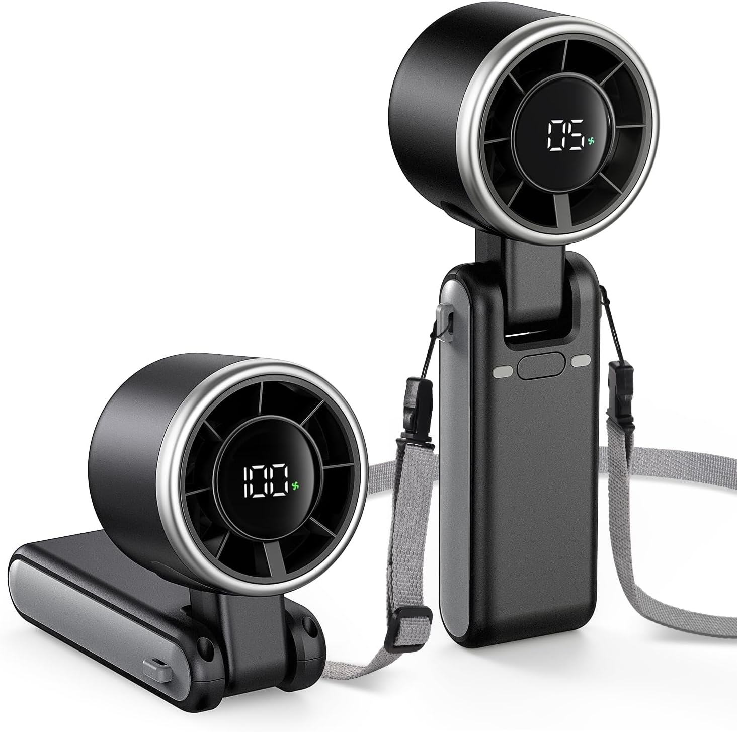 Thumbnail 6 de EasyAcc Portable Handheld Turbo Fan: 5 speeds, USB-C recharge, 4000mAh, and versatile 3-in-1 design