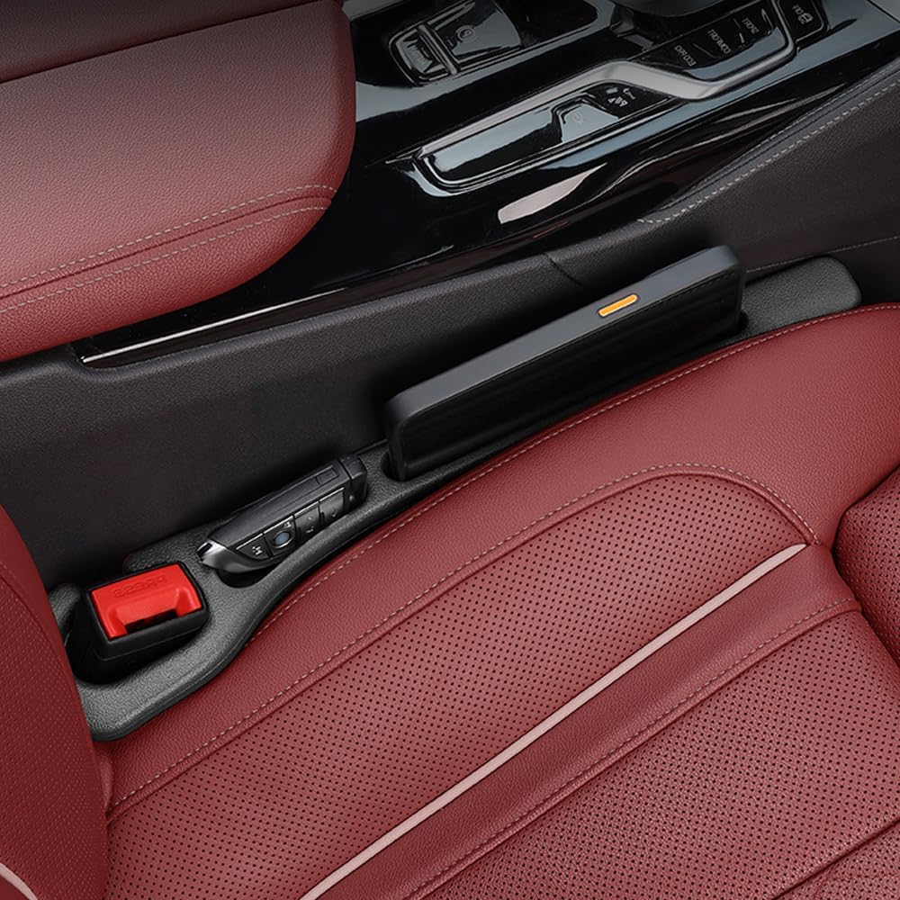 Thumbnail 1 de YLXGT Car Seat Gap Filler Organizer (Universal) for SUV/Truck/Sedan, Black, 2-Pack