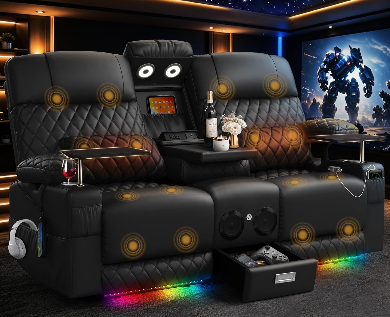 Detalle de Power Loveseat Recliner Sofa