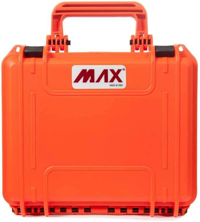 Detalle de MAX MAX235H105S.001 sztywna walizka ochronna, pomarańczowa, IP67 z pianką