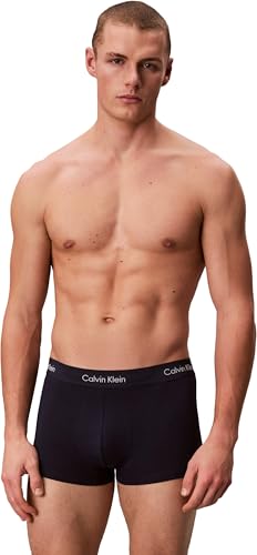 Detalle de Calvin Klein Boxers Taille Basse Lot de 3 Homme – Multicolore (Black/Blueshadow/Cobaltwater) – M