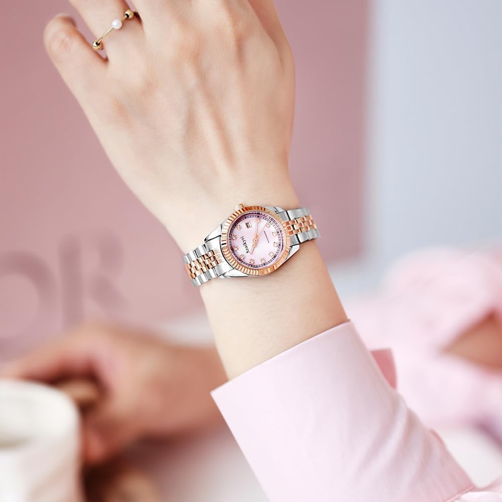 Thumbnail 1 de Szaikyri Montre Femme Classique avec Bande en Acier Inoxydable – Étanche au quotidien