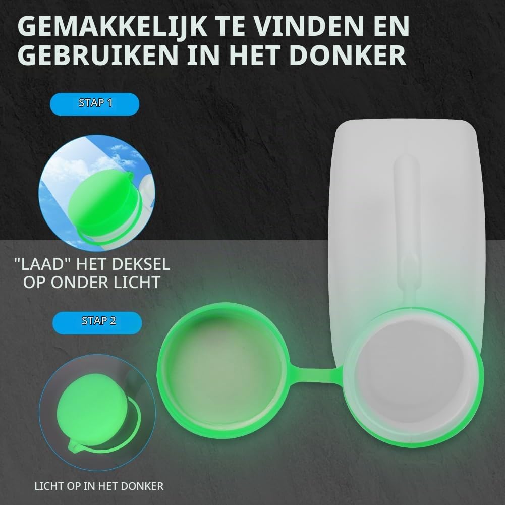 Thumbnail 2 de ACWOO urinaalfles voor mannen, 1.000 ml, lichtgevende dop en handgreep