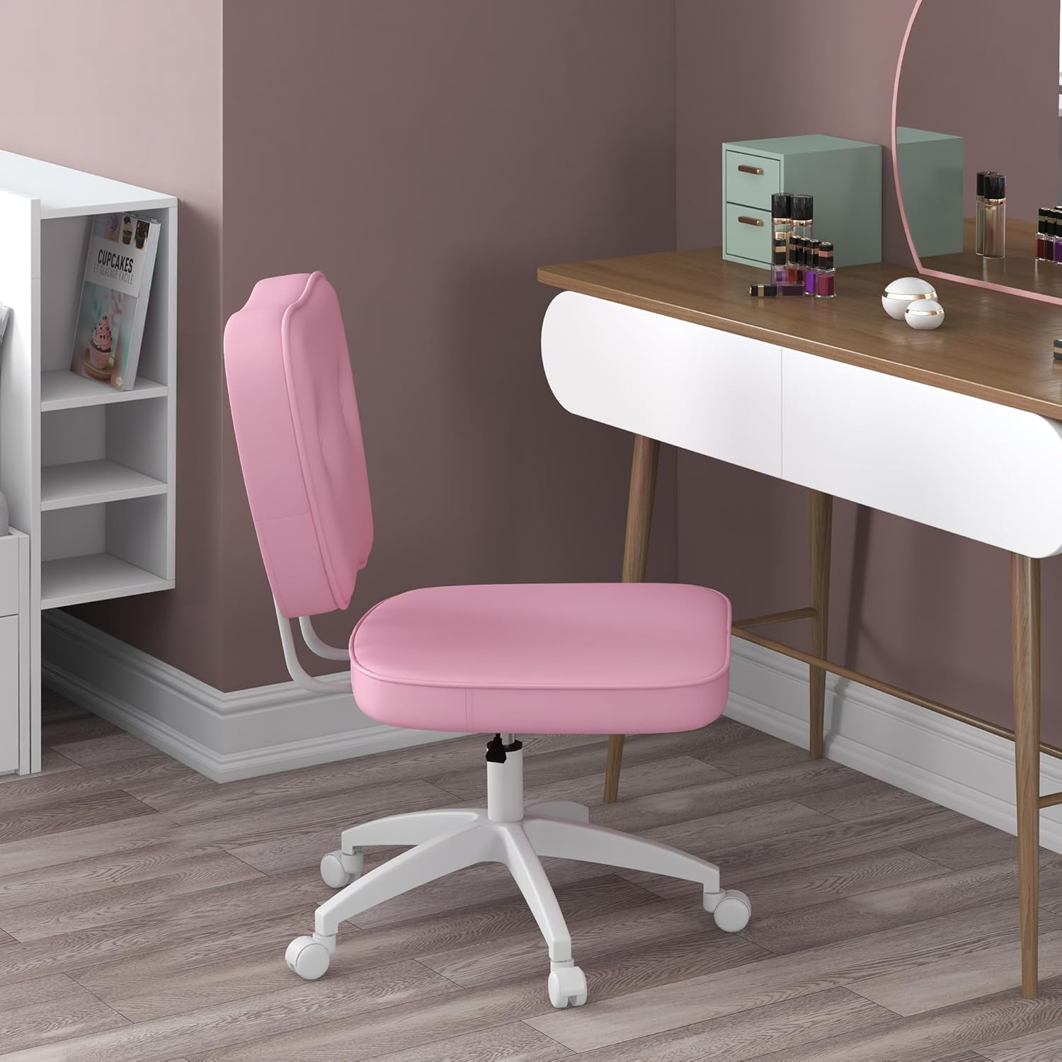 Thumbnail 6 de Vinsetto Silla Escritorio Rosa 120 kg