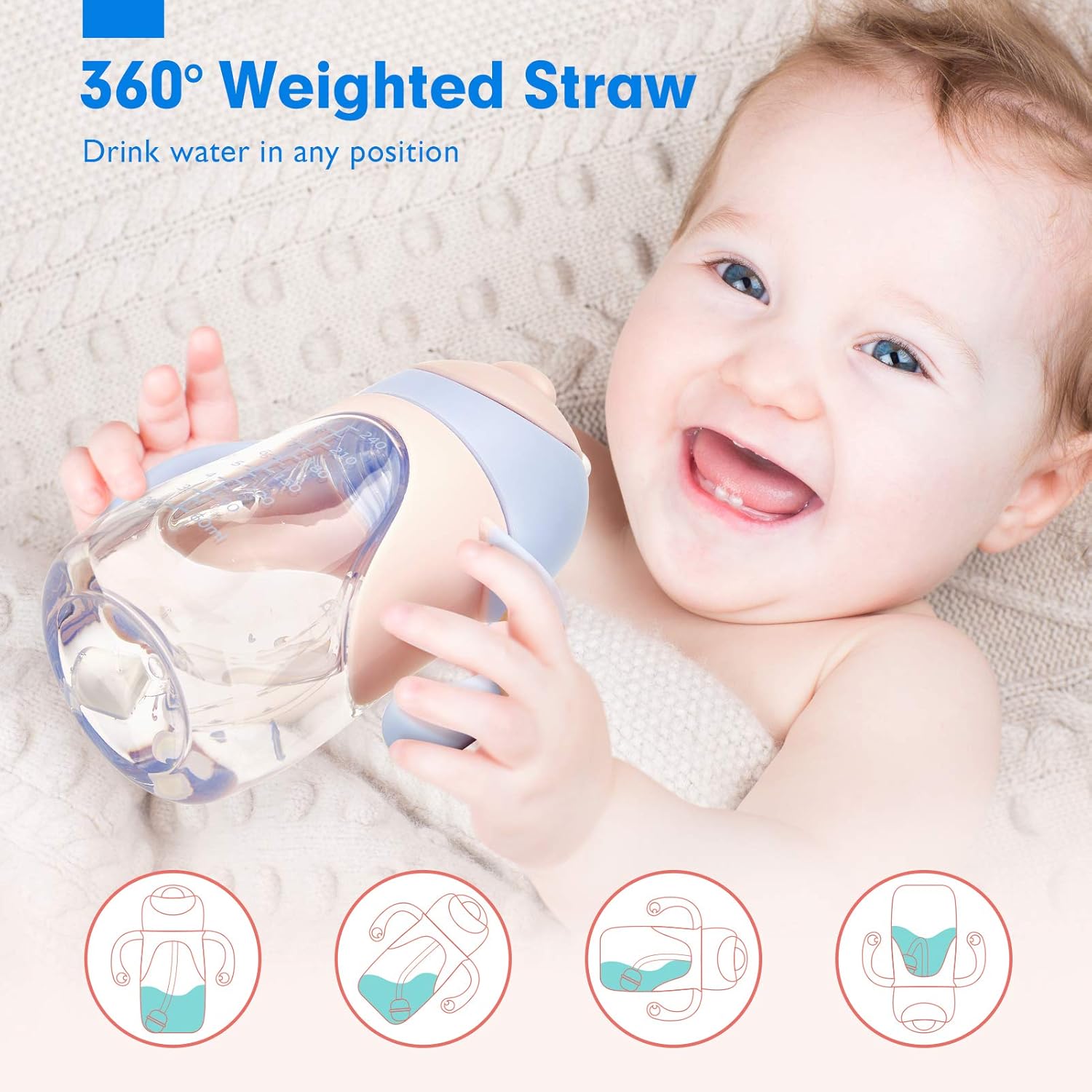 Detalle de hahaland 2 in 1 baby sippy cup 240ml