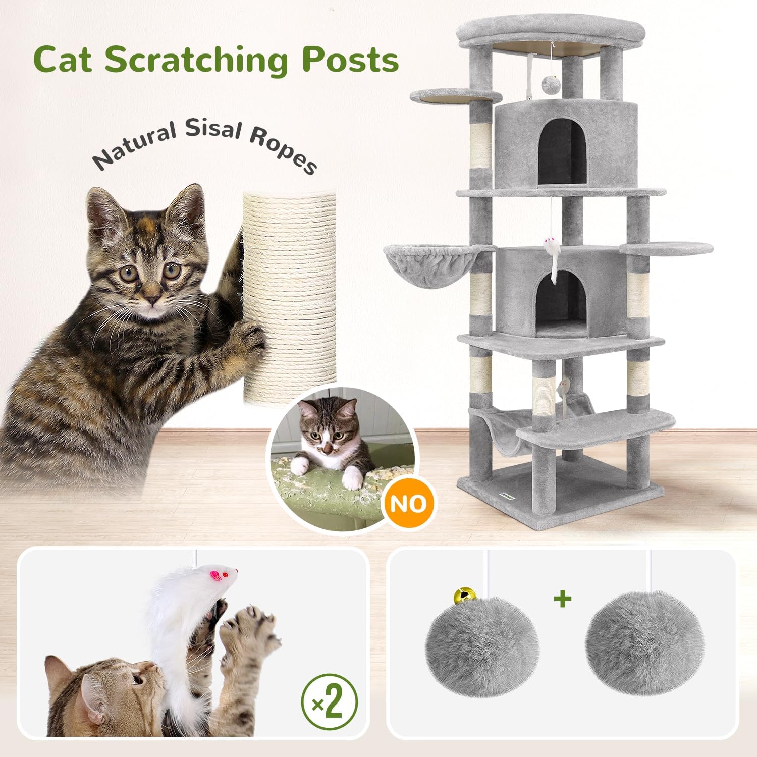 Detalle de Globlazer Cat Tree, 66-Inch