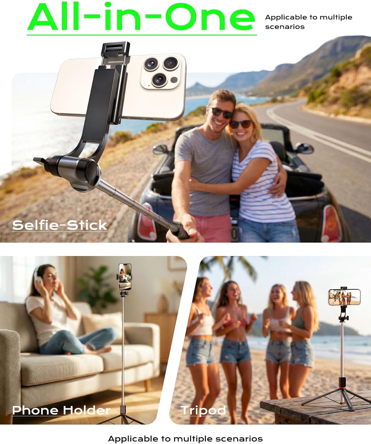 Thumbnail 1 de 170cm Phone Tripod & Selfie Stick