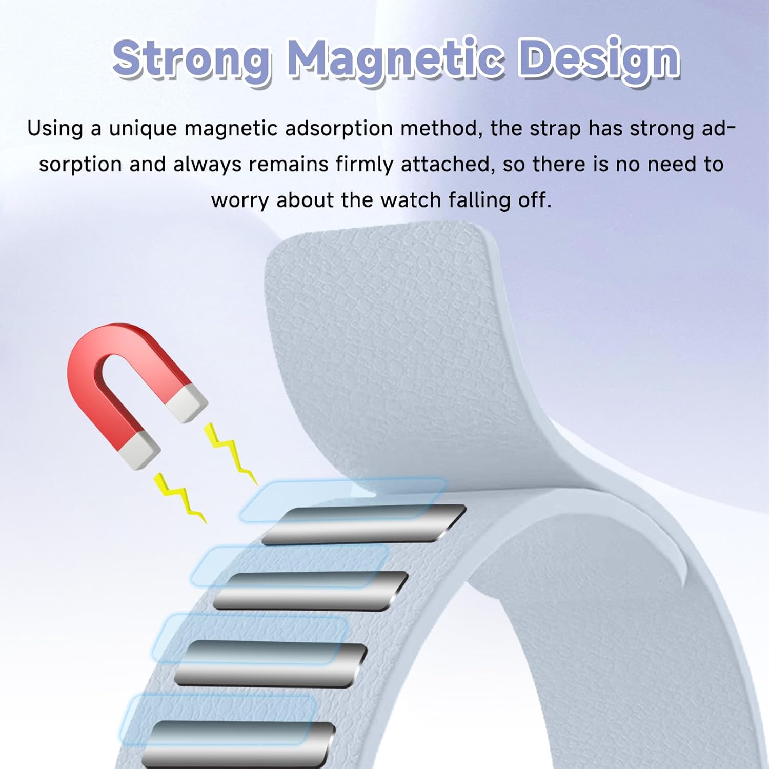 Thumbnail 2 de CiimWaa Armband 22 mm / 20 mm Magnet Silikon – wasserdichtes Ersatzband mit Magnetverschluss