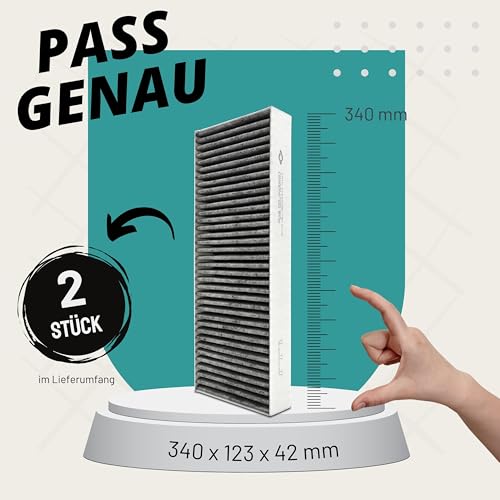 Detalle de FilterBase Aktivkohlefilter für Bora Basic – 2er Set BIU/BHU/BFIU kompatibel