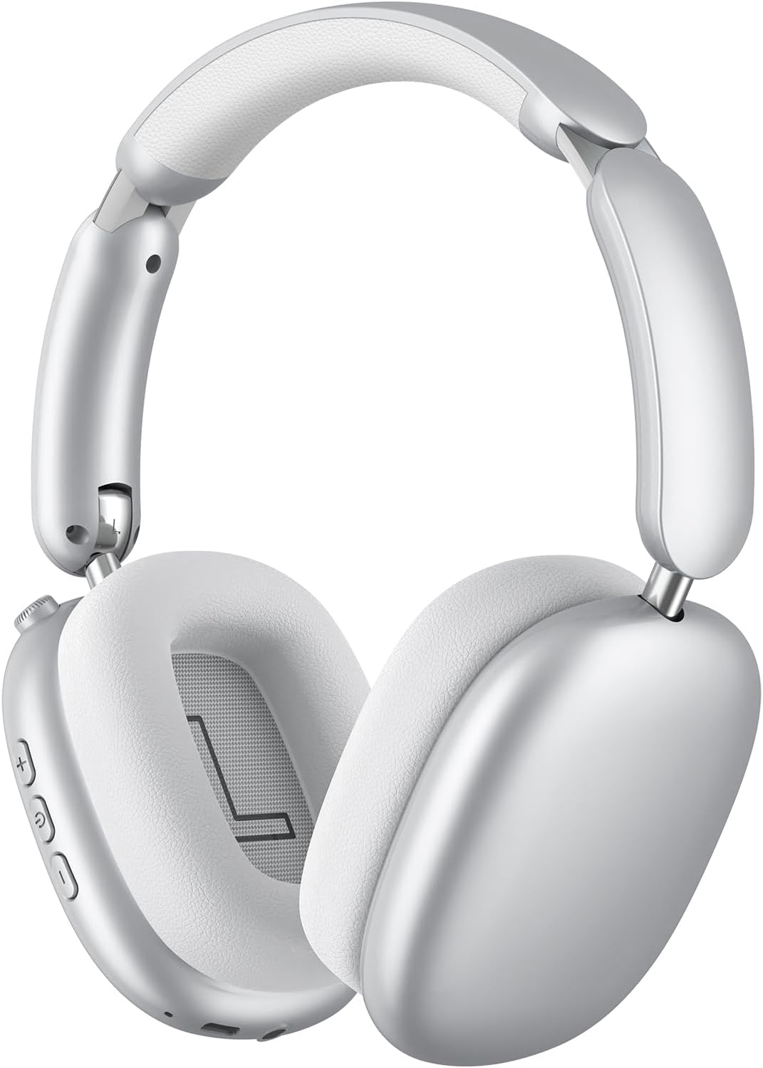 Detalle de Wentronic Y02 Active Noise Cancelling Headphones — Wireless Over‑Ear, 60h Battery, Bluetooth 5.4 (Silver)