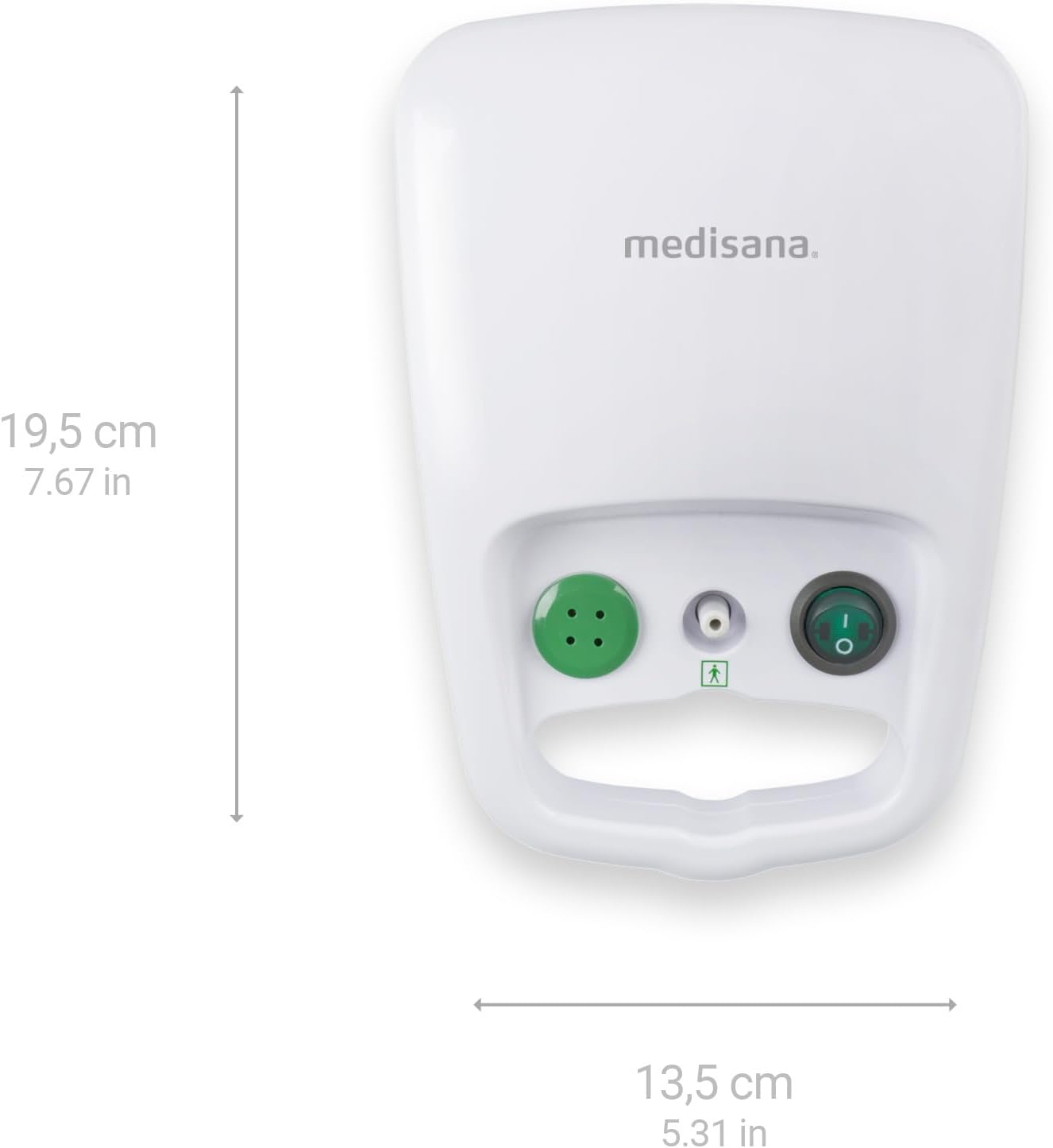Detalle 2 de Medisana IN 500 Inhalator: Kompressor-Nebulizer mit Mundstück und Maske – inklusive Zubehör für Erwachsene und Kinder