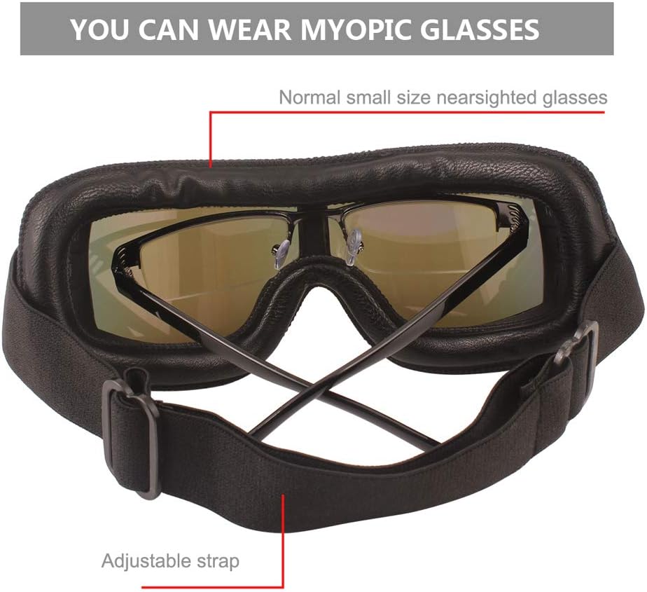 Thumbnail 4 de Ashilun Retro Pilot motorcycle goggles fog-proof