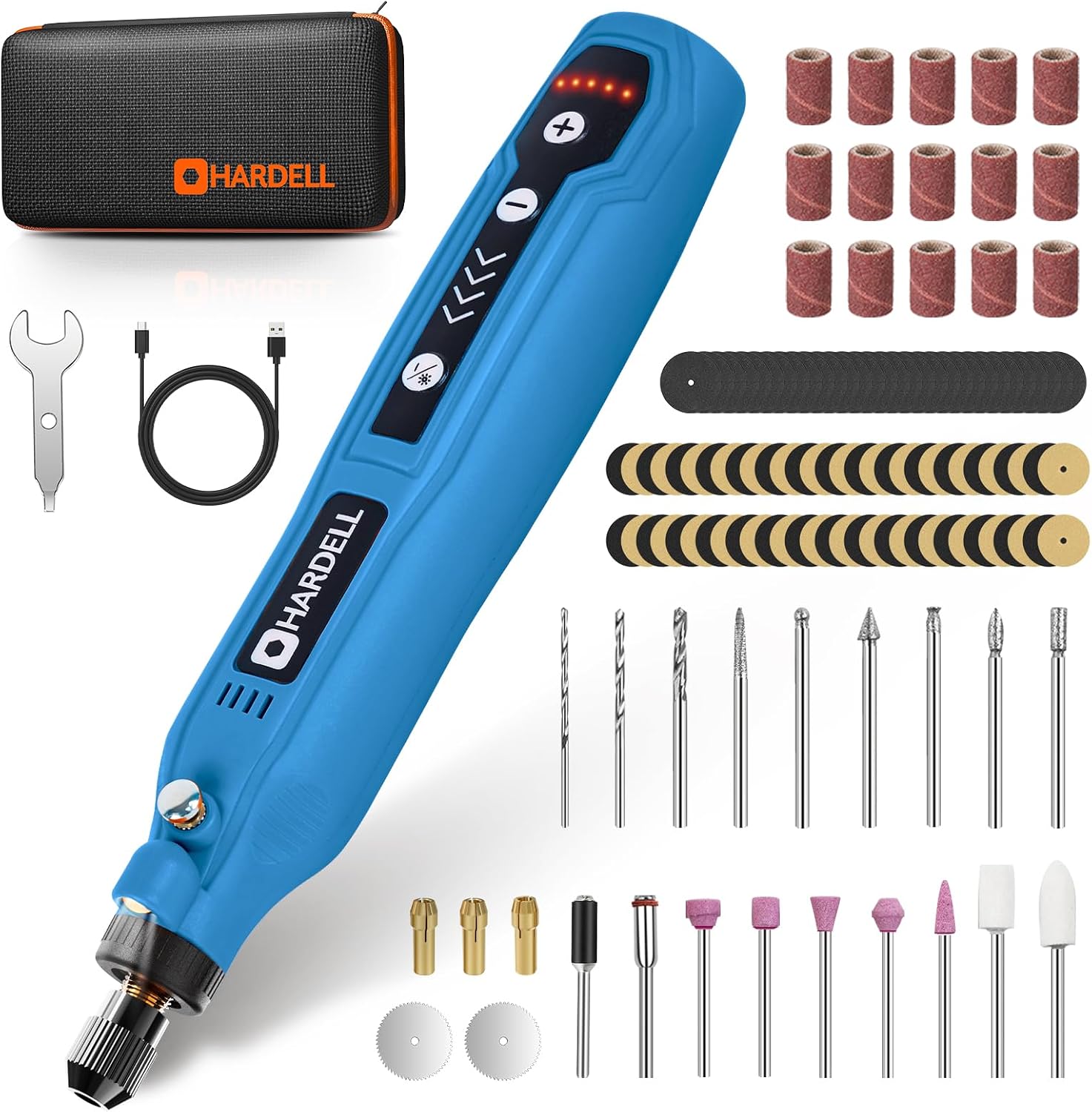 Thumbnail 5 de HARDELL Cordless Rotary Tool Kit with 69 Accessories – 5-Speed Mini Power Tool