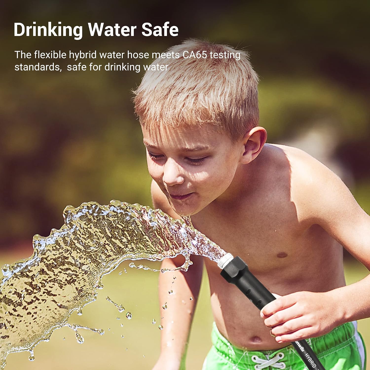 Thumbnail 5 de DEWENWILS 75 ft Hybrid Garden Hose with Swivel Handle — Heavy Duty, Lightweight & Drinking-Water Safe