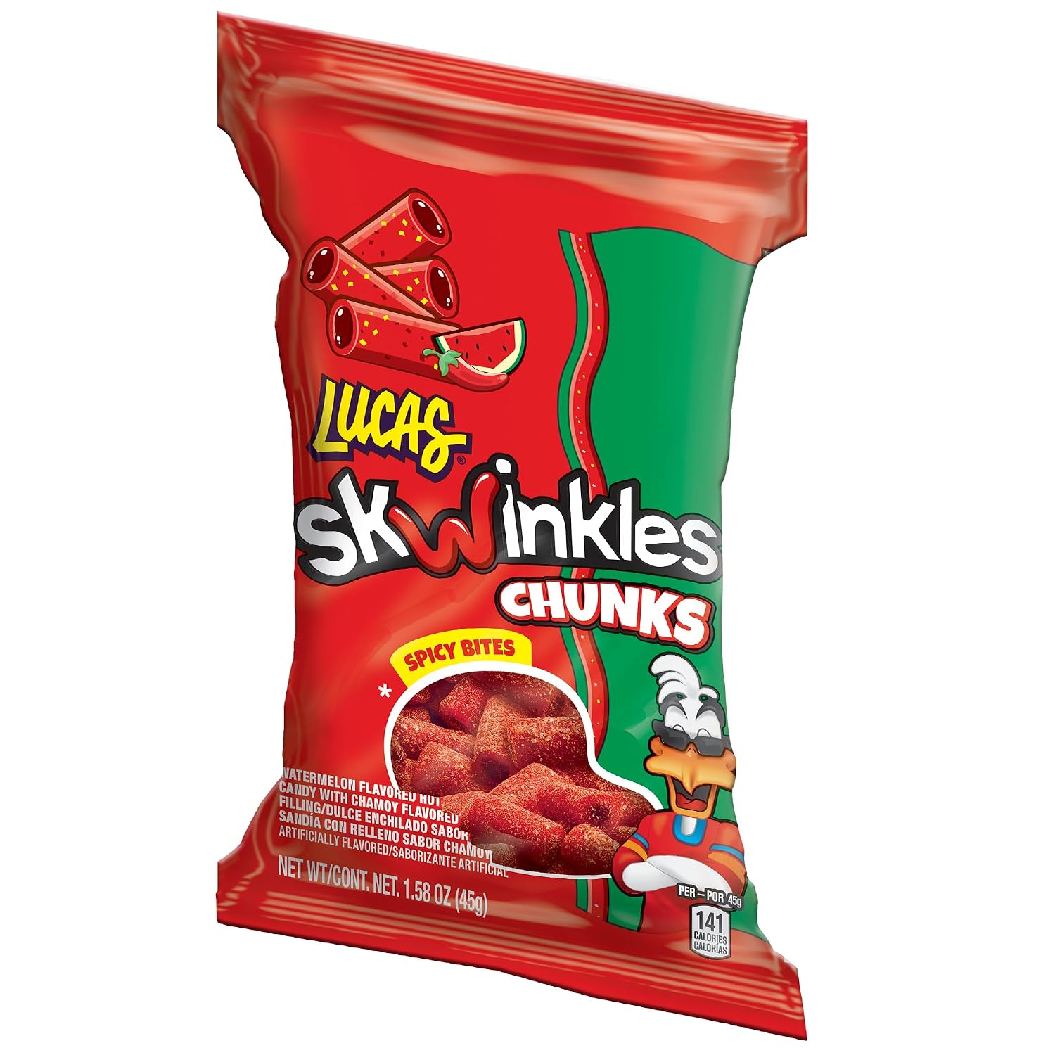 Thumbnail 6 de Lucas 810008801208 Skwinkles Chunk Candy, Watermelon Flavor, Tamarind Filling