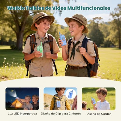 Thumbnail 2 de GREENKINDER Walkie Talkie para Niños (Set de 2) con videollamada y alcance de 400 m