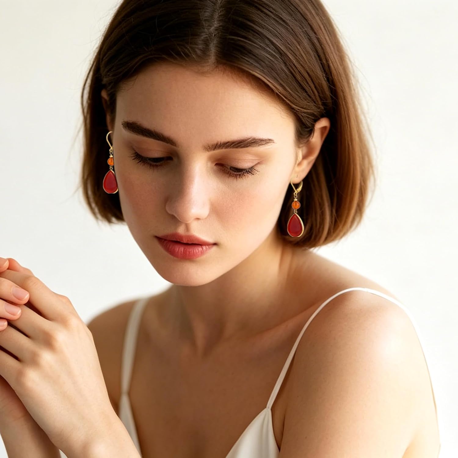 Detalle de TaYolnFaSo Teardrop Earrings, 18k Gold-Plated