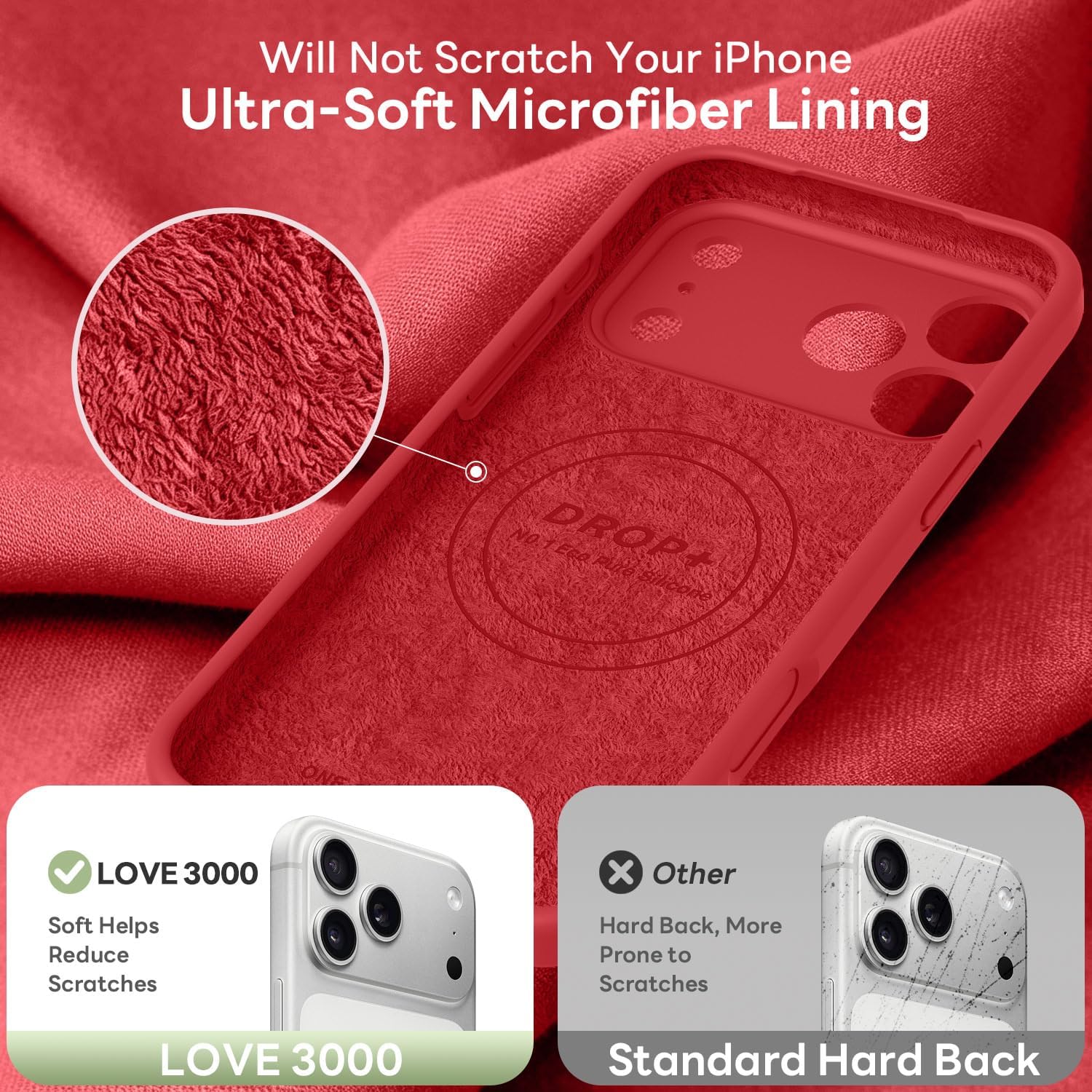 Detalle 2 de LOVE 3000 For i18 PM Case for iPhone 18 Pro Max, Red, MagSafe