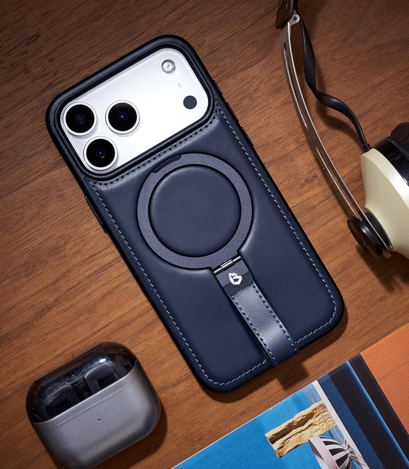 Thumbnail 4 de Butaiga iPhone 17 Pro Max Case with Leather Strap, Ring Stand & MagSafe Compatibility