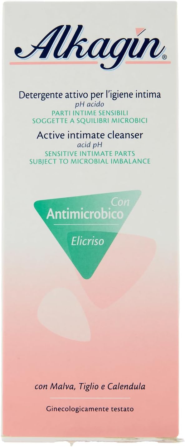 Detalle 2 de Alkagin Detergente Attivo per l’igiene intima, 250 ml: conforto quotidiano per pH acido
