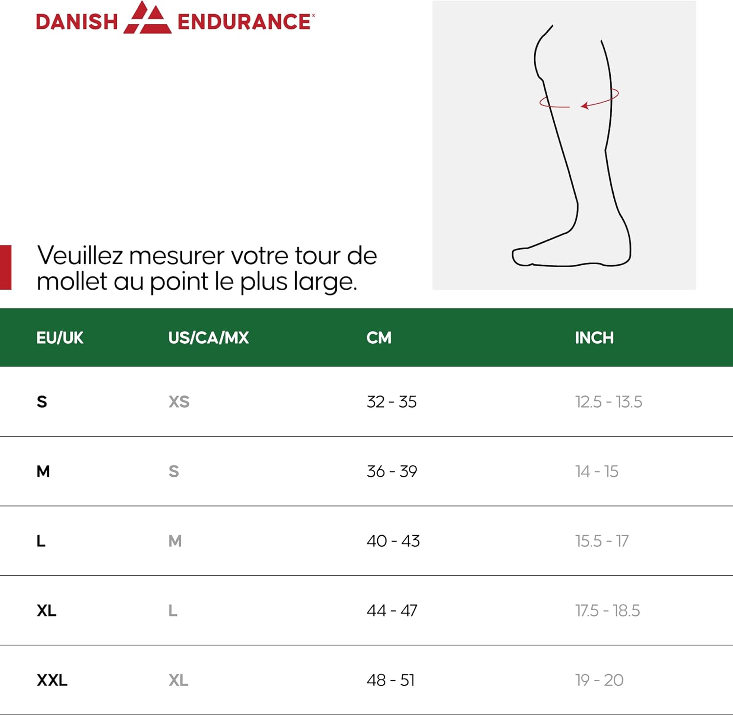 Thumbnail 5 de Manchon de compression DANISH ENDURANCE 21-26 mmHg ⚙