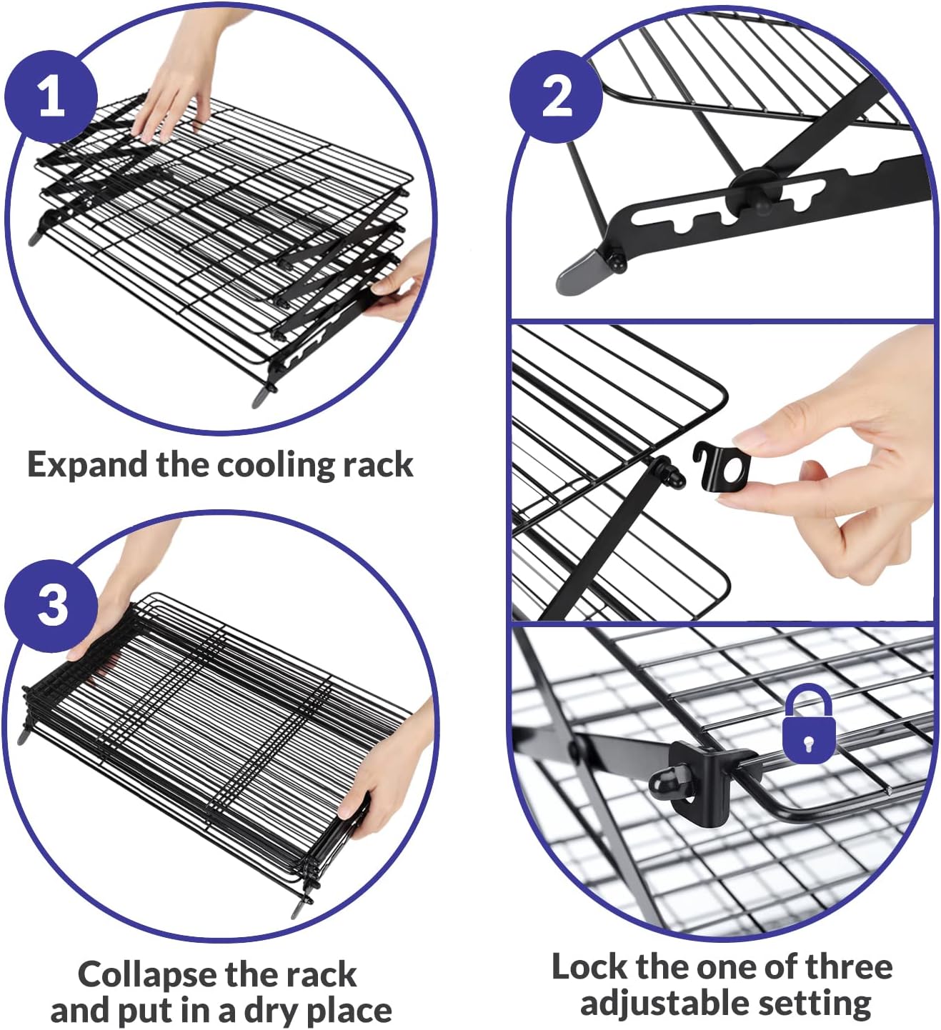 Thumbnail 2 de Geesta Collapsible Cooling Rack 4-Tier 🍪