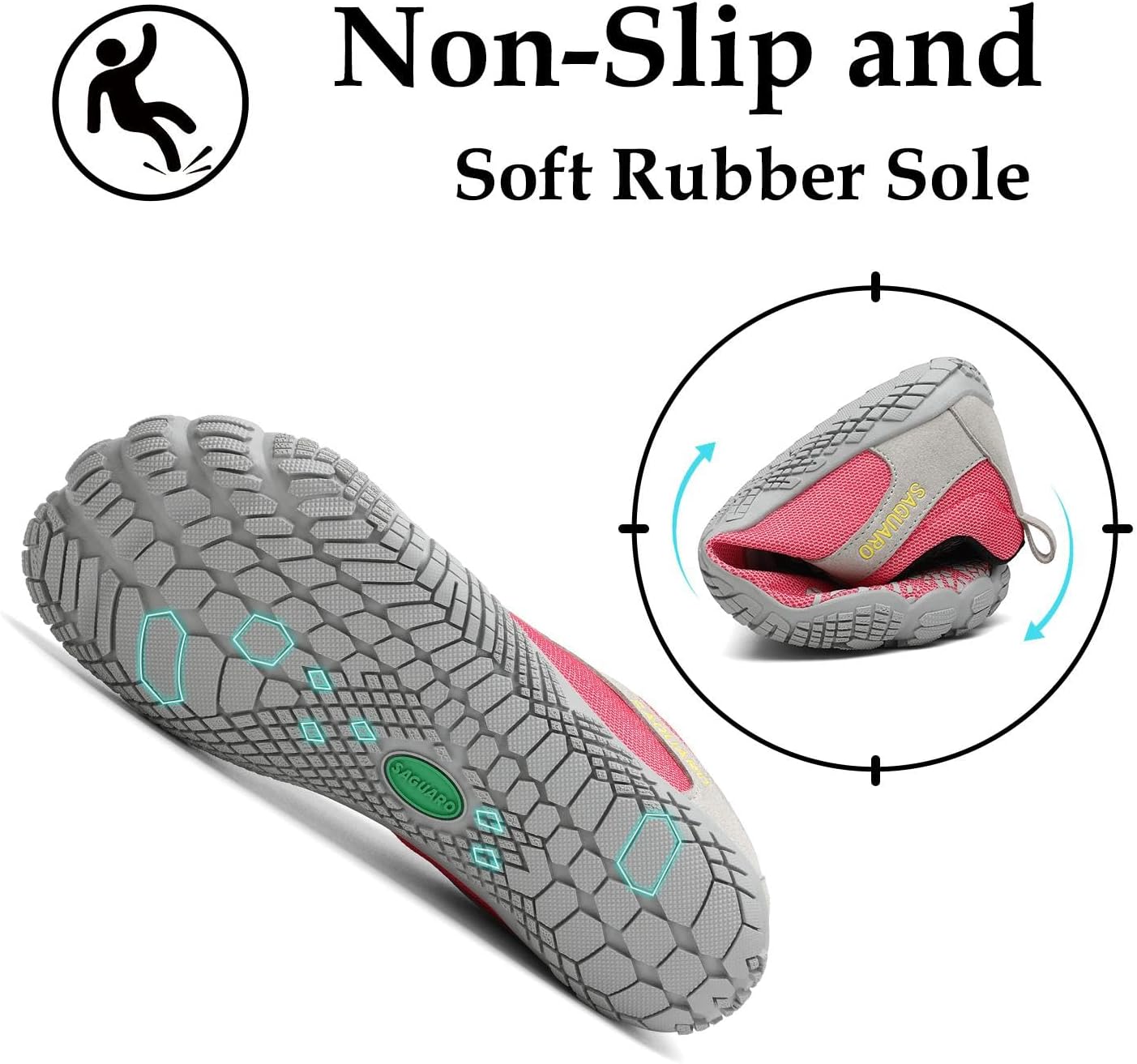 Thumbnail 6 de SAGUARO Unisex Barfußschuhe mit breiter Zehenbox, Zero-Drop – weich, rutschfest, atmungsaktiv