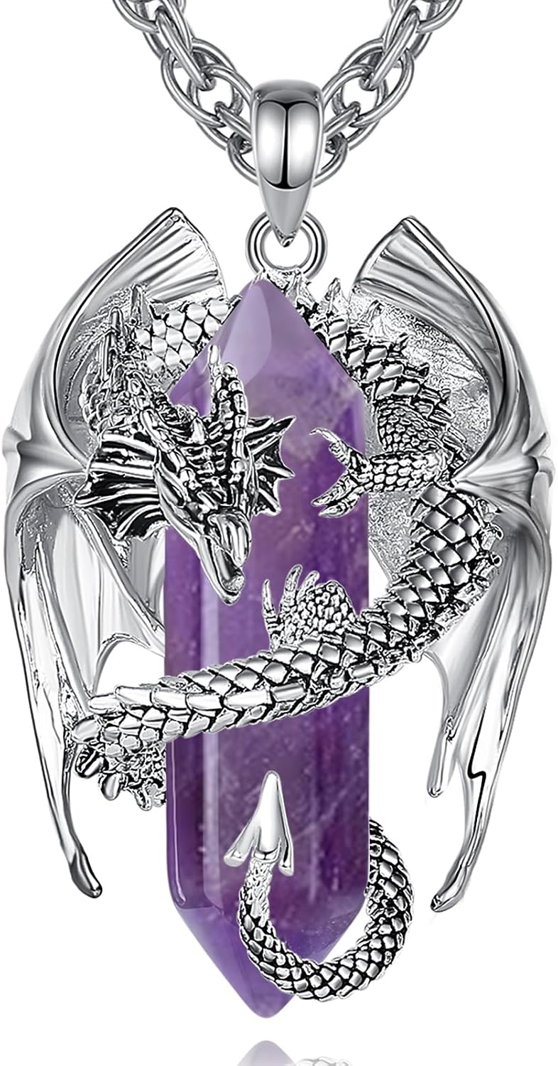 Detalle de INFUSEU Kristall Drachen Kette