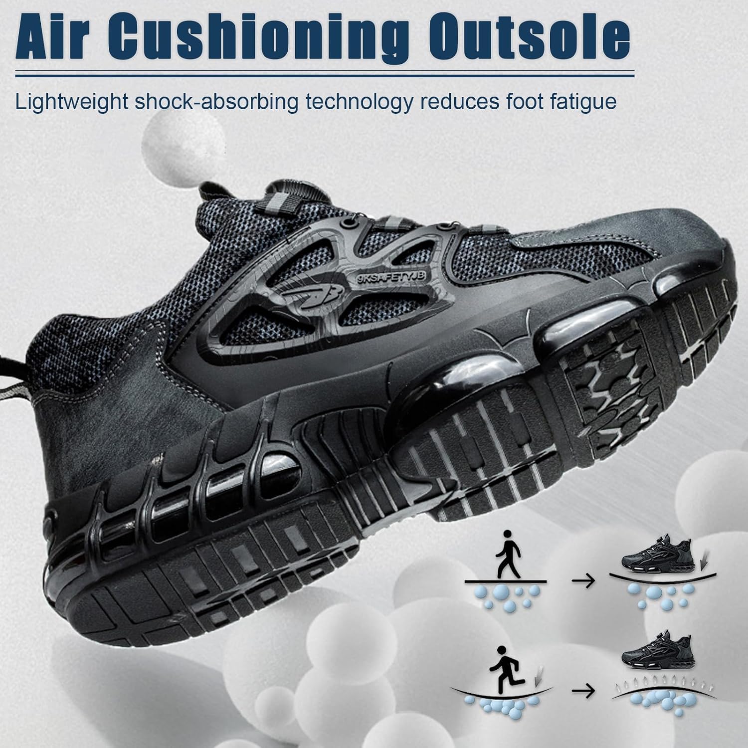 Thumbnail 3 de Steel toe cap safety trainers with Kevlar midsole and swivel buckle laces