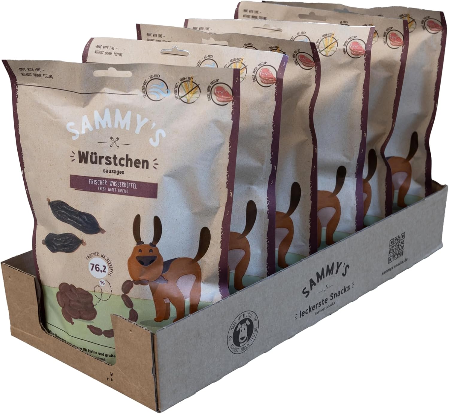 Detalle de Sammy´s Hühnchenfilet – Zarter Snack für Hunde, 6 x 190 g