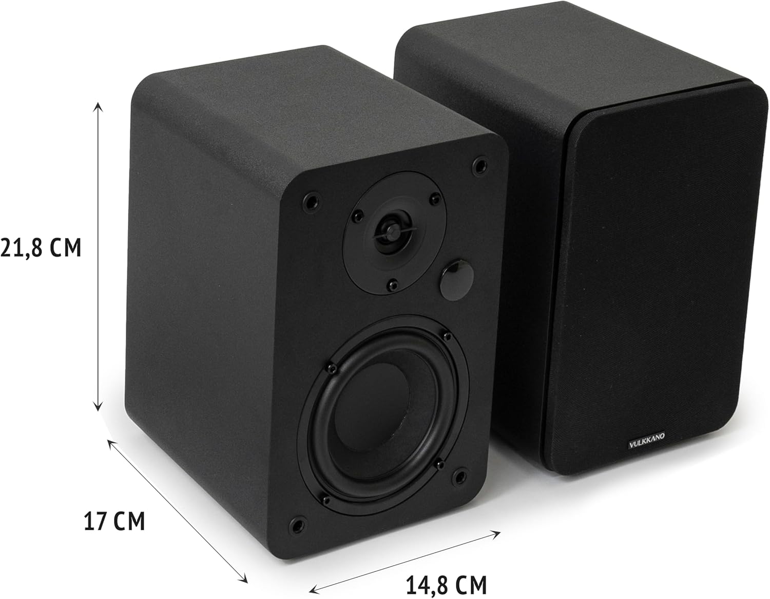 Thumbnail 1 de VULKKANO A4 ARC: Enceintes monitoring actives 4" avec Bluetooth 5.0, HDMI ARC et Subwoofer sortant – design élégant noir