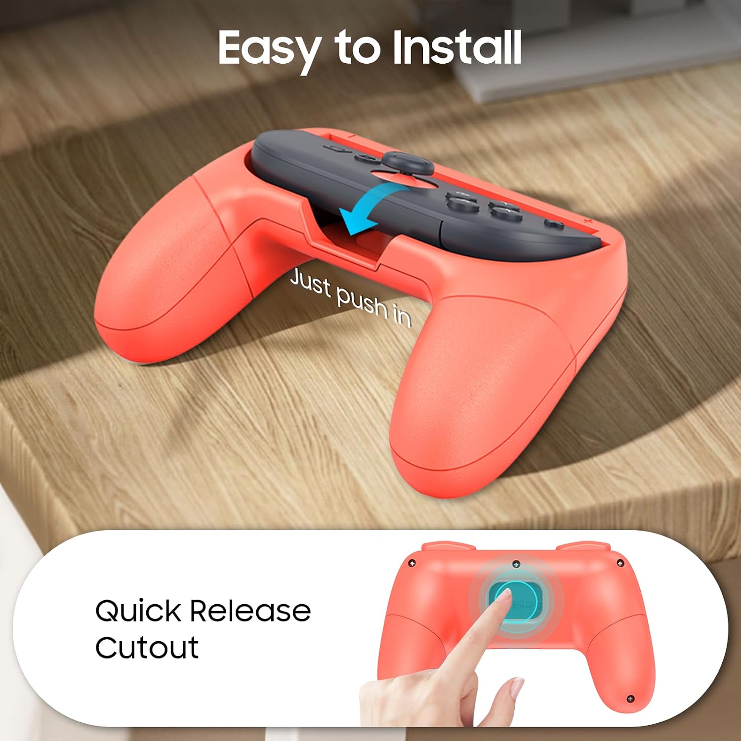 Detalle 2 de FINTIE Grip für Nintendo Switch 2 Joy-Con – 2er Set