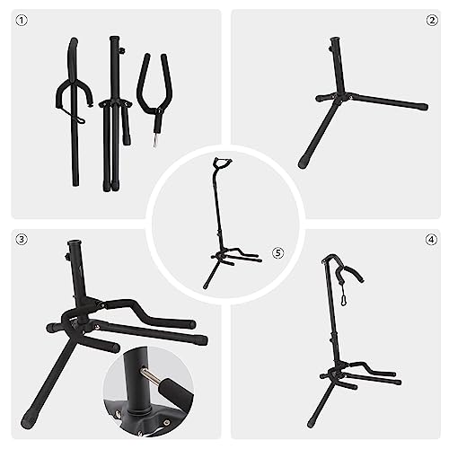 Thumbnail 6 de Amazon Basics Height Adjustable Foldable Guitar Stand with Secure Support