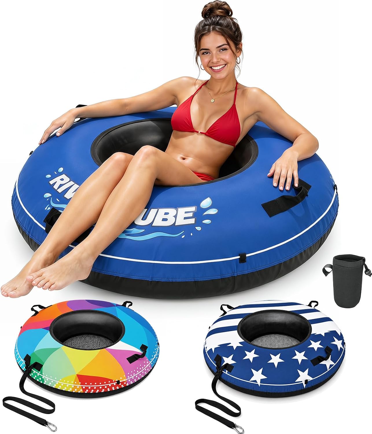 Detalle de ZEALFEEL River Tube 48'' Heavy Duty Rubber River Float Tube