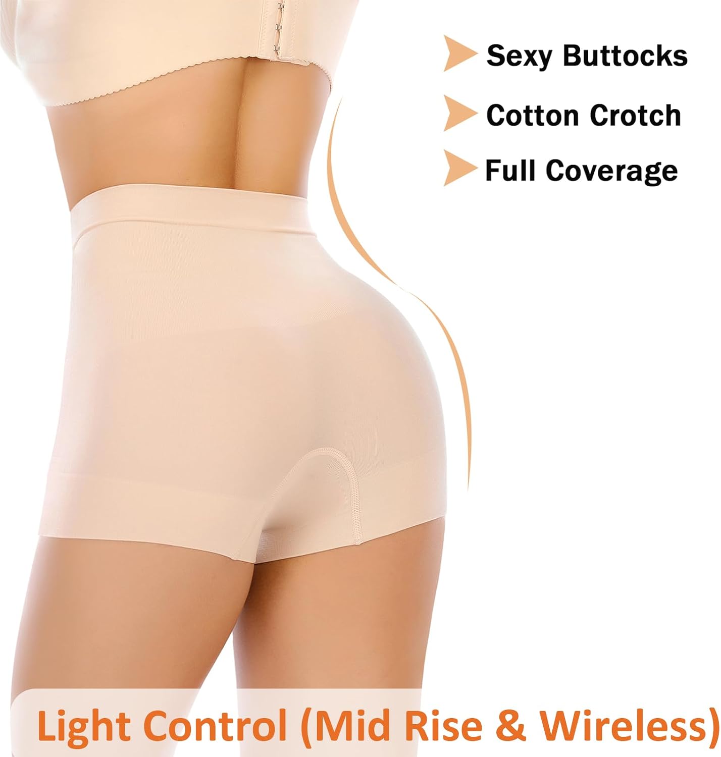 Thumbnail 4 de Womens Seamless Shaping Boyshorts Panties: Light to Medium Waist Control, No-Dig Comfort